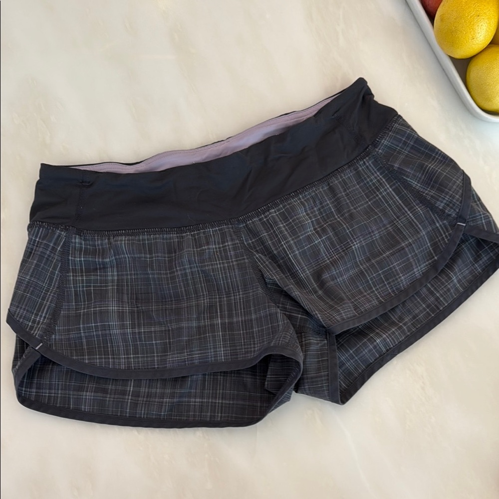 Lululemon Athletica Black and Gray Athletic Shorts